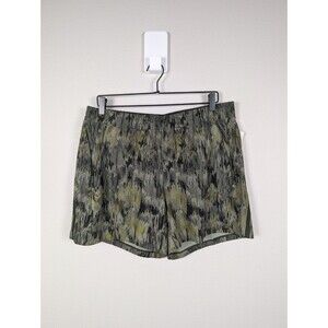 Lululemon Athletic Green Print Pace Breaker Shorts 5" Linerless Size XL NWT